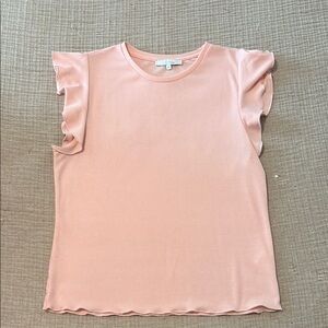 Pink Ruffle Sleeve Top
